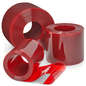 PVC-ridå standard, ljusröd (200×2 mm)