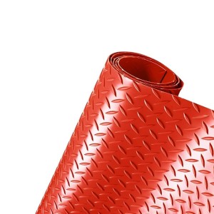 Rubber floor track ≠ 3 mm, 1200 mm (hammer, red)